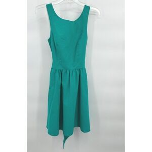 Lauren James Seersucker Dress‎ Sleeveless Bow Back Party Green S